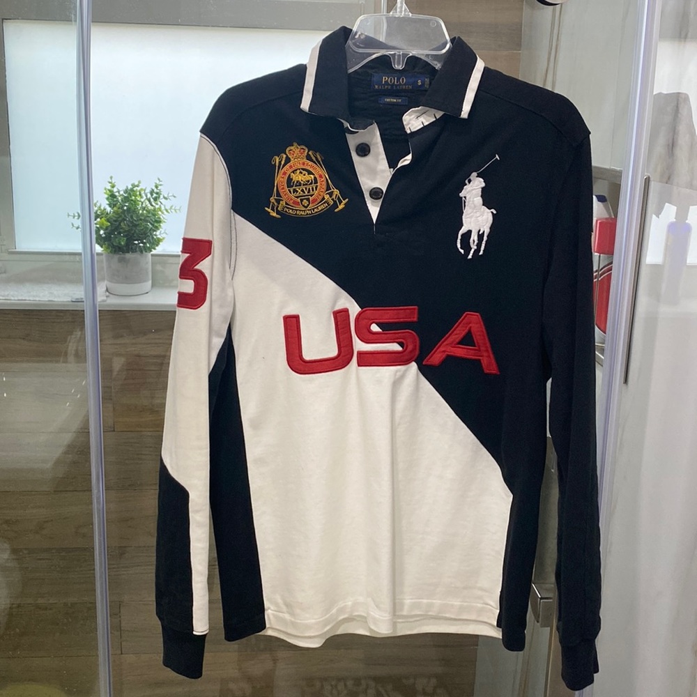 Ralph Lauren button up rugby shirt/ long sleeve